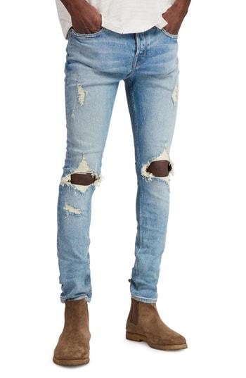 Men's Allsaints Ichnaw Cigarette Skinny Fit Jeans - Blue