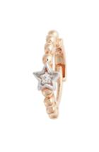 Women's Kismet By Milka Single Diamond Star Beaded Hoop Earring