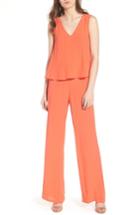 Women's Cupcakes And Cashmere Bellamy Tiered Jumpsuit, Size - Coral