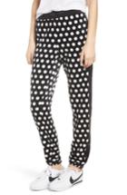 Women's Juicy Couture Polka Dot Velour Track Pants - Black