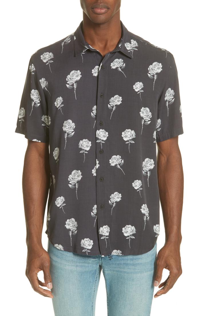 Men's Ksubi Chrome Rose Print Shirt, Size - None
