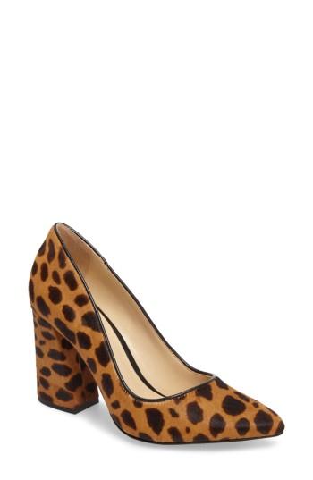 Women's Vince Camuto Talise Genuine Calf Hair Pointy Toe Pump M - Brown