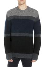 Men's French Connection Stripe Sweater - Grey