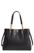 Tory Burch Lily Leather Top Handle Satchel - Black