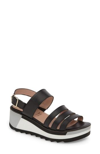 Women's Wonders Slingback Wedge Sandal Us / 35eu - Black