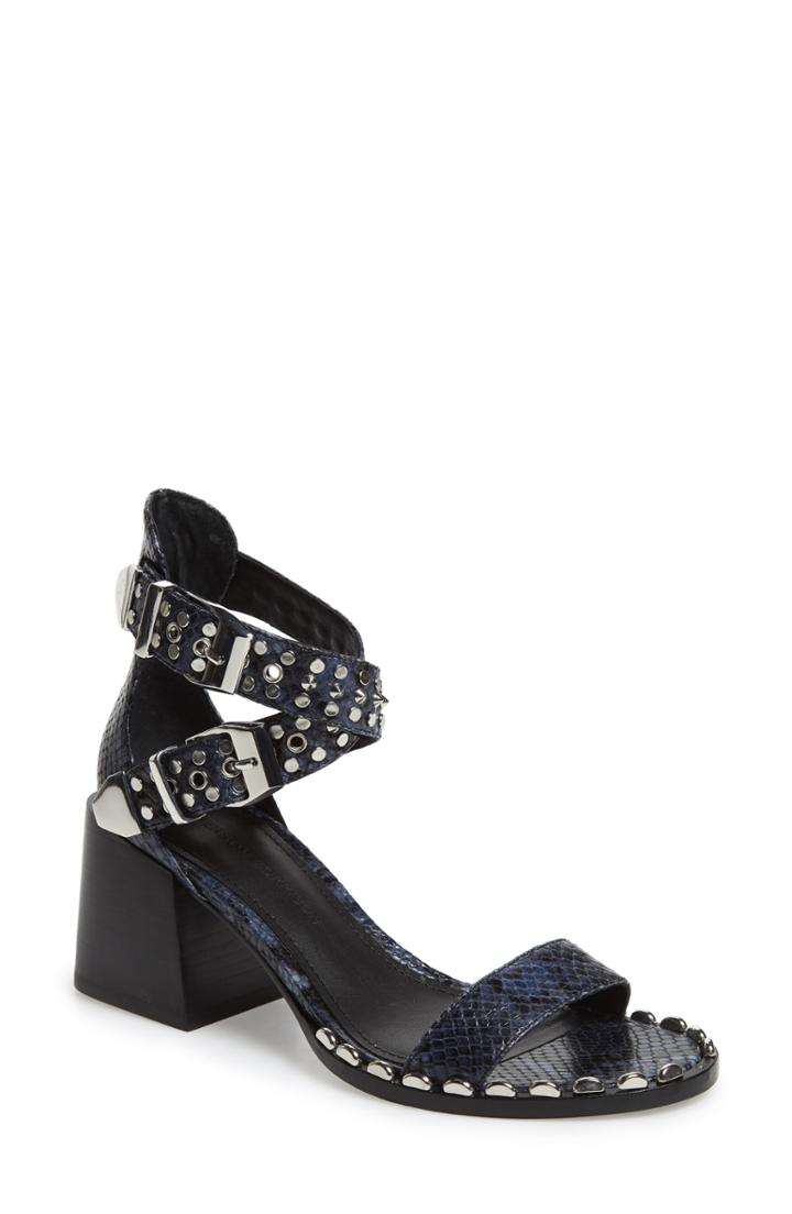 Women's Sigerson Morrison Apple Studded Sandal .5 Eu - Blue