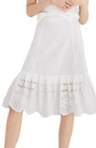 Women's Madewell Eyelet Midi Skirt - White