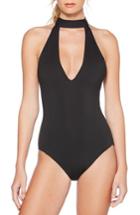 Women's Laundry By Shelli Segal Choker One-piece Swimsuit - Black