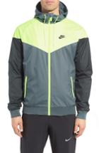 Men's Nike 'windrunner' Colorblock Jacket, Size - Green