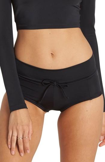 Women's Billabong Sol Surf Bikini Bottoms - Black