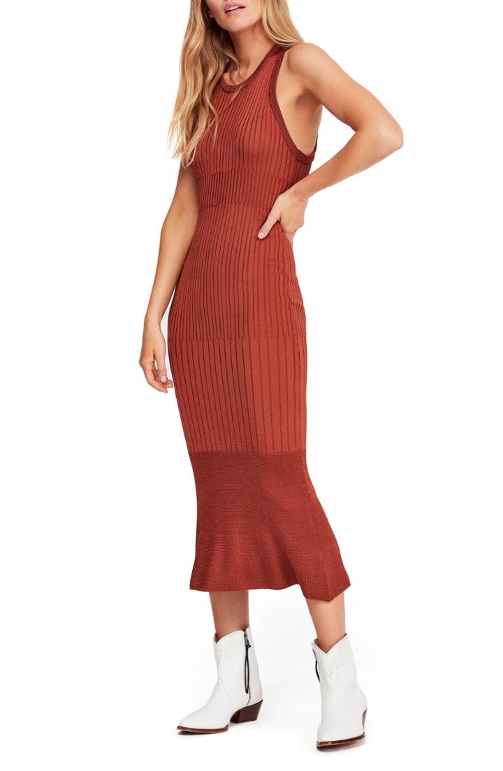 Women's Free People Come My Way Body-con Sweater Dress - Brown
