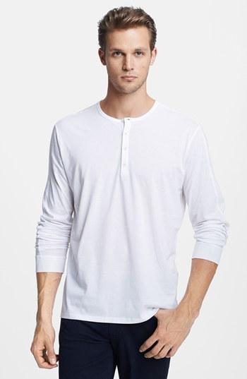 Vince Long Sleeve Knit Henley White
