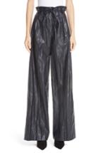 Women's Rejina Pyo Eve Wide Leg Faux Leather Pants Us / 12 Uk - Blue