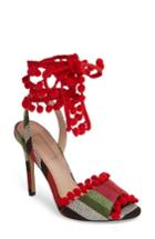 Women's Topshop Rom Pom Pom Sandals .5us / 39eu - Red