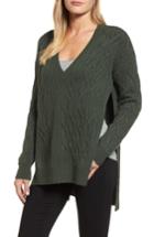 Women's Kenneth Cole New York Irregular Cable Knit Sweater - Green