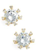 Women's Cz By Kenneth Jay Lane Embellished Prong Cubic Zirconia Stud Earrings