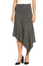 Women's Anne Klein Asymmetrical Tweed Skirt - Black