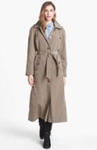 Women's London Fog Long Trench Coat With Detachable Hood & Liner
