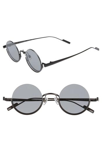 Women's Bonnie Clyde Desierto 42mm Round Sunglasses - Black