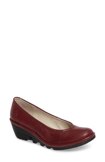 Women's Fly London Mid Wedge Pump .5-7us / 37eu - Red