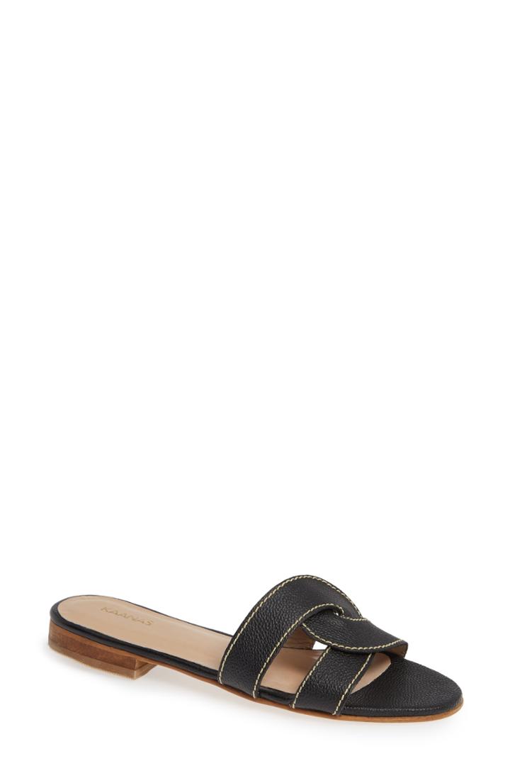 Women's Kaanas Santorini Infinity Slide Sandal M - Black