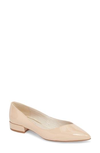 Women's Kenneth Cole New York Ames Pointy Toe Flat .5 M - Beige