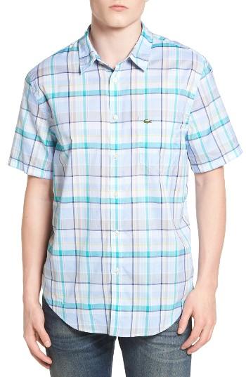 Men's Lacoste Fit Madras Plaid Shirt
