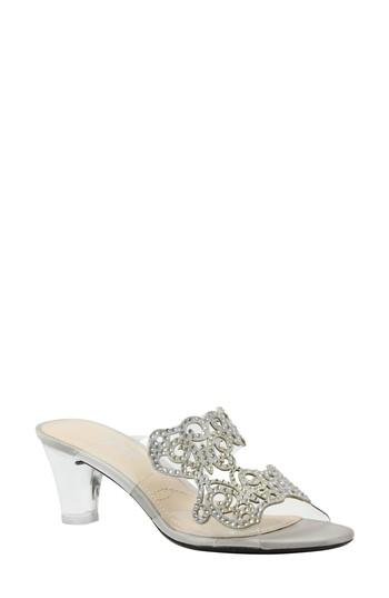 Women's J. Renee Sabreen Crystal Embellished Sandal B - Metallic