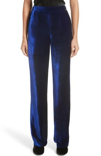 Women's St. John Collection Velvet Wide Leg Pants