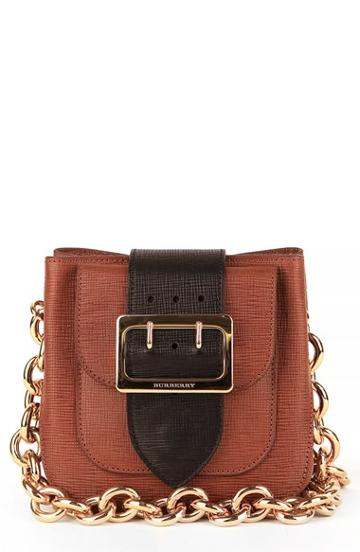 Burberry 'small Belt Bag' Leather & House Check Shoulder Bag