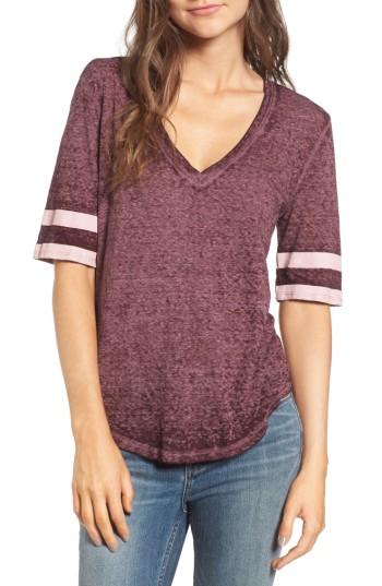 Women's Treasure & Bond Sporty Tee, Size - Burgundy