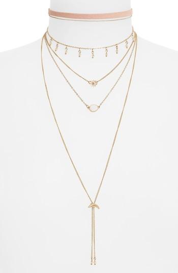 Women's Topshop Rose Layered Necklace