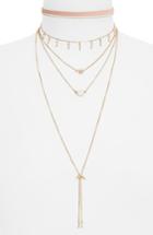 Women's Topshop Rose Layered Necklace