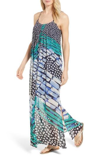 Women's Nic+zoe Bloom Me Away Print Maxi Dress - Blue