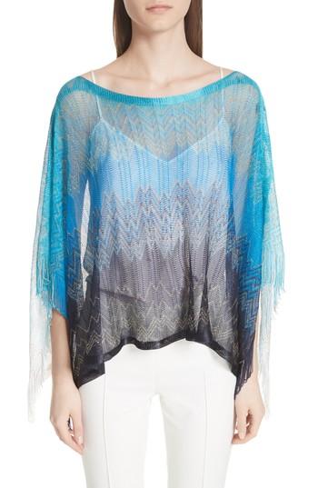 Women's Missoni Zigzag Cover-up Tunic, Size - Blue
