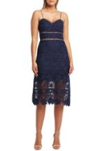 Women's Bardot Koko Lace Tea Length Dress - Blue