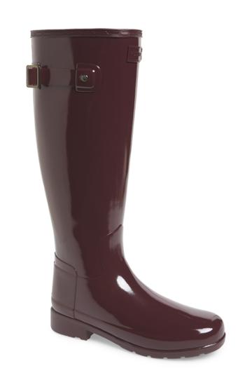 Women's Hunter Original Refined Knee High Rain Boot M - Burgundy