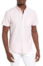 Men's Original Penguin Stripe Short Sleeve Oxford Shirt - Pink