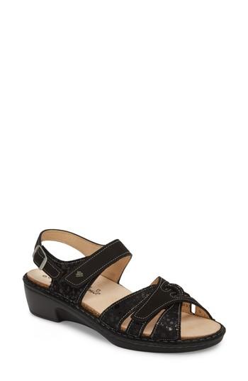 Women's Finn Comfort Buka Sandal .5 M - Black