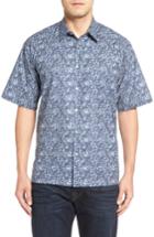 Men's Tori Richard Tessellation Short Sleeve Classic Fit Sport Shirt - Blue