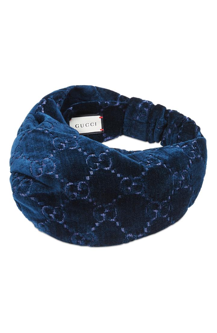 Gucci Gg Velvet Turban Headband