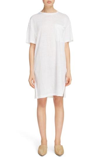 Women's Acne Studios Saga Linen T-shirt Dress - White