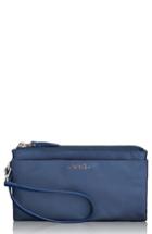 Women's Tumi Voyageur Nylon Double Zip Wristlet - Blue