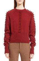 Women's Chloe Bobble Knit Sweater - Red