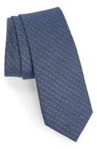 Men's Nordstrom Men's Shop Brockton Dot Silk & Cotton Tie, Size - Blue