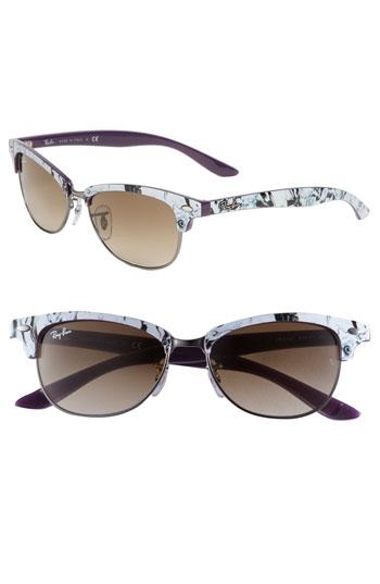 Ray-ban 'clubmaster Cat' 52mm Sunglasses Blue/ Red Blue White One Size