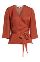 Women's Cupcakes And Cashmere Gabriele Hammered Satin Wrap Top