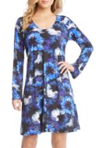 Women's Karen Kane Taylor Midnight Floral Print A-line Dress - Yellow