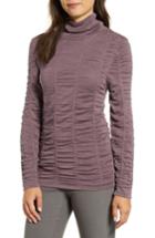 Women's Nic+zoe Scrunched Up Turtleneck Top - Purple