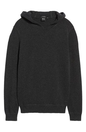 Men's Boss Efabio Wool Blend Hoodie, Size - Blue